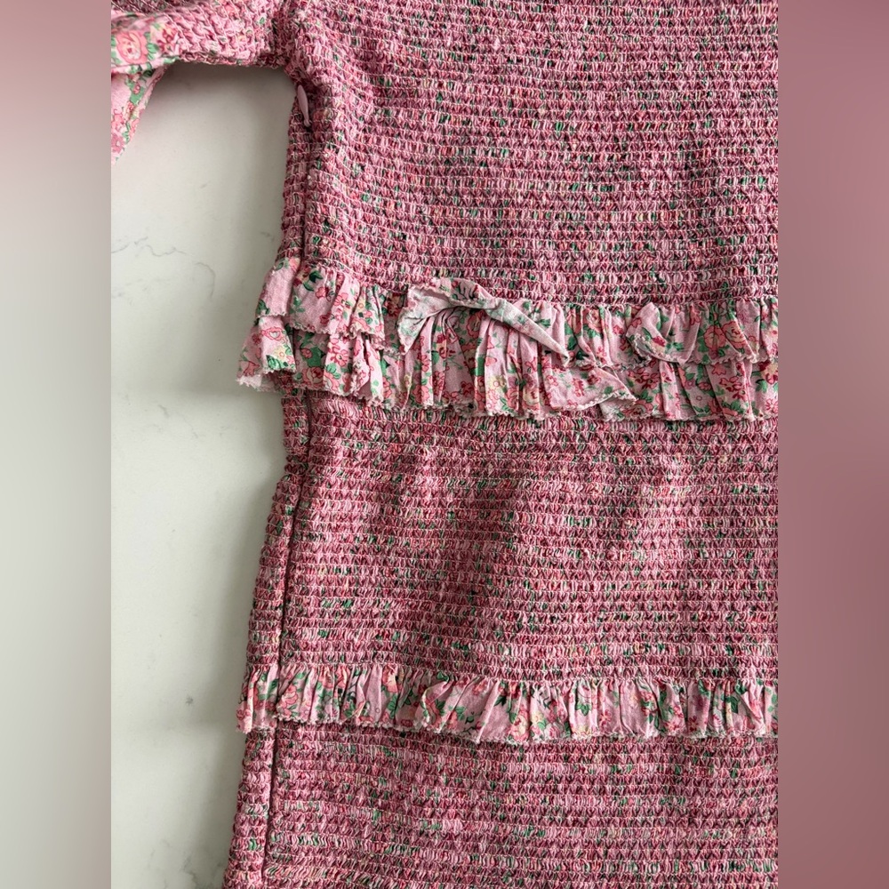 LoveShackFancy Aveline Smocked Flutter Mini Dress - Picture 12 of 13